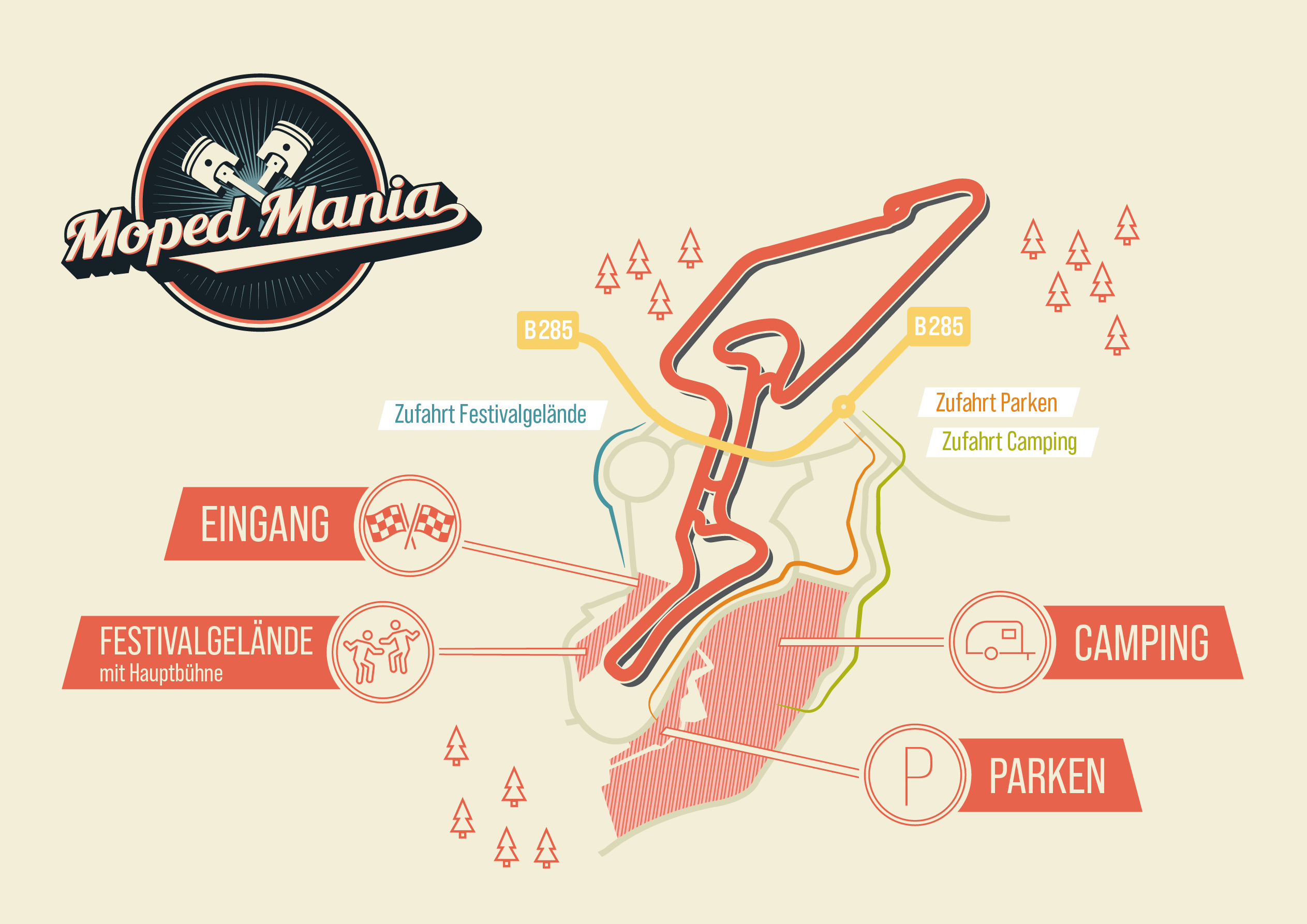 Moped Mania Festival Map